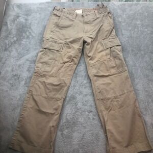 GAP Mens Cargo Pants Khaki Tan Utility Pocket Straight Leg Casual‎ Size 32x30